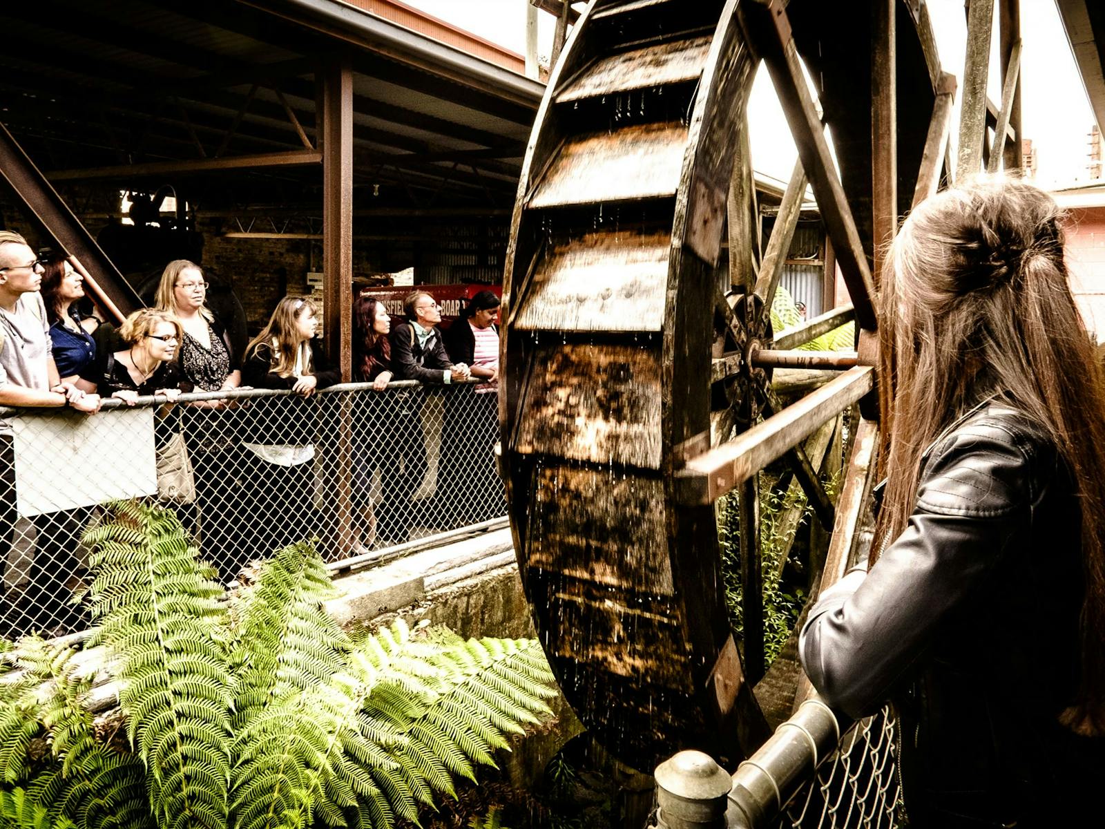You can work the waterwheel