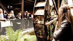 You can work the waterwheel