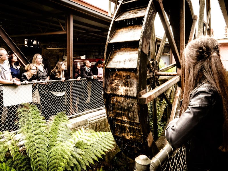 You can work the waterwheel