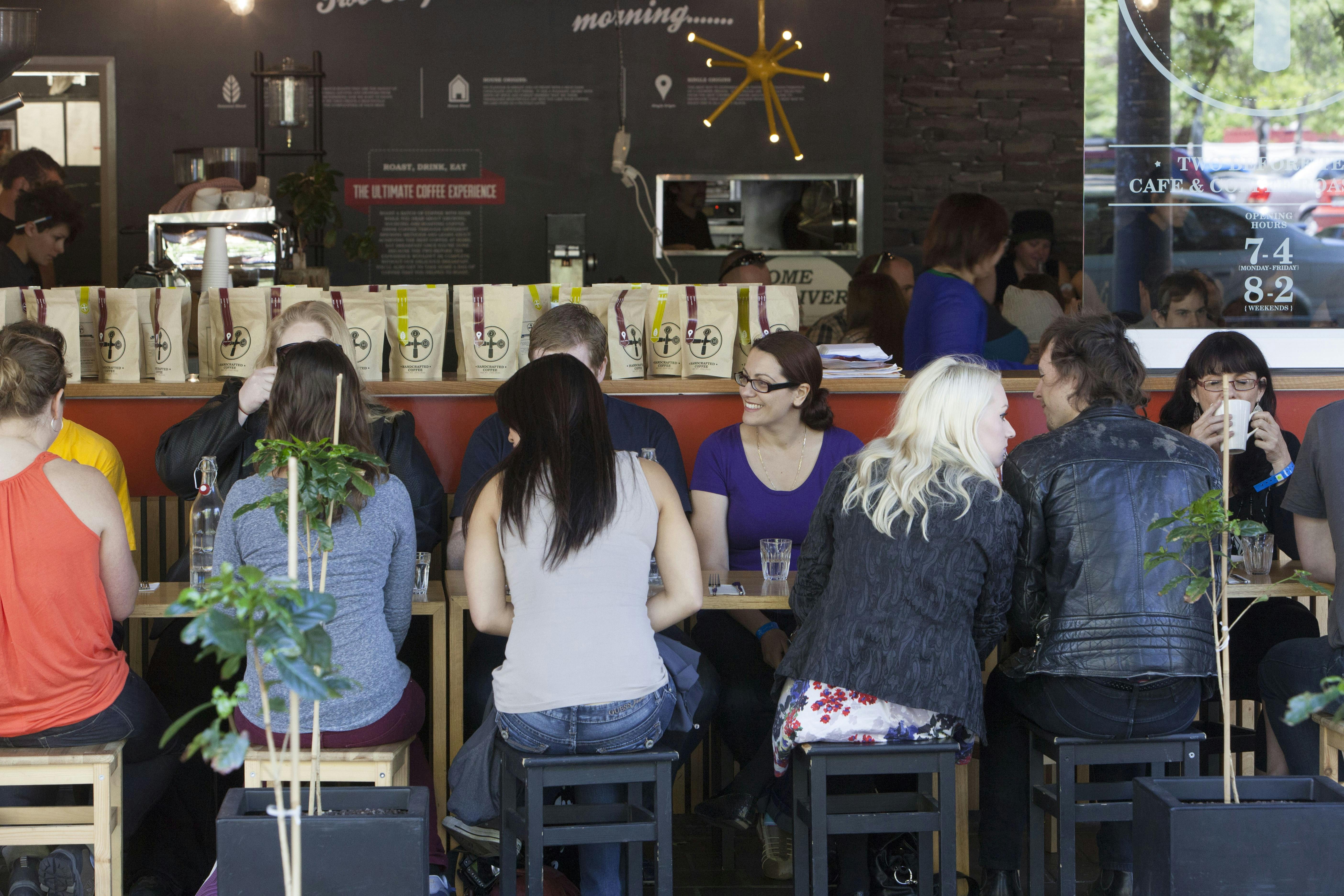 People seated in Ten Before Two