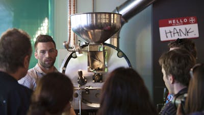 Roasting coffee at Two Before Ten