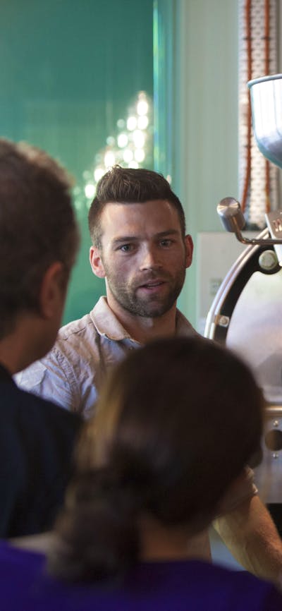 Roasting coffee at Two Before Ten