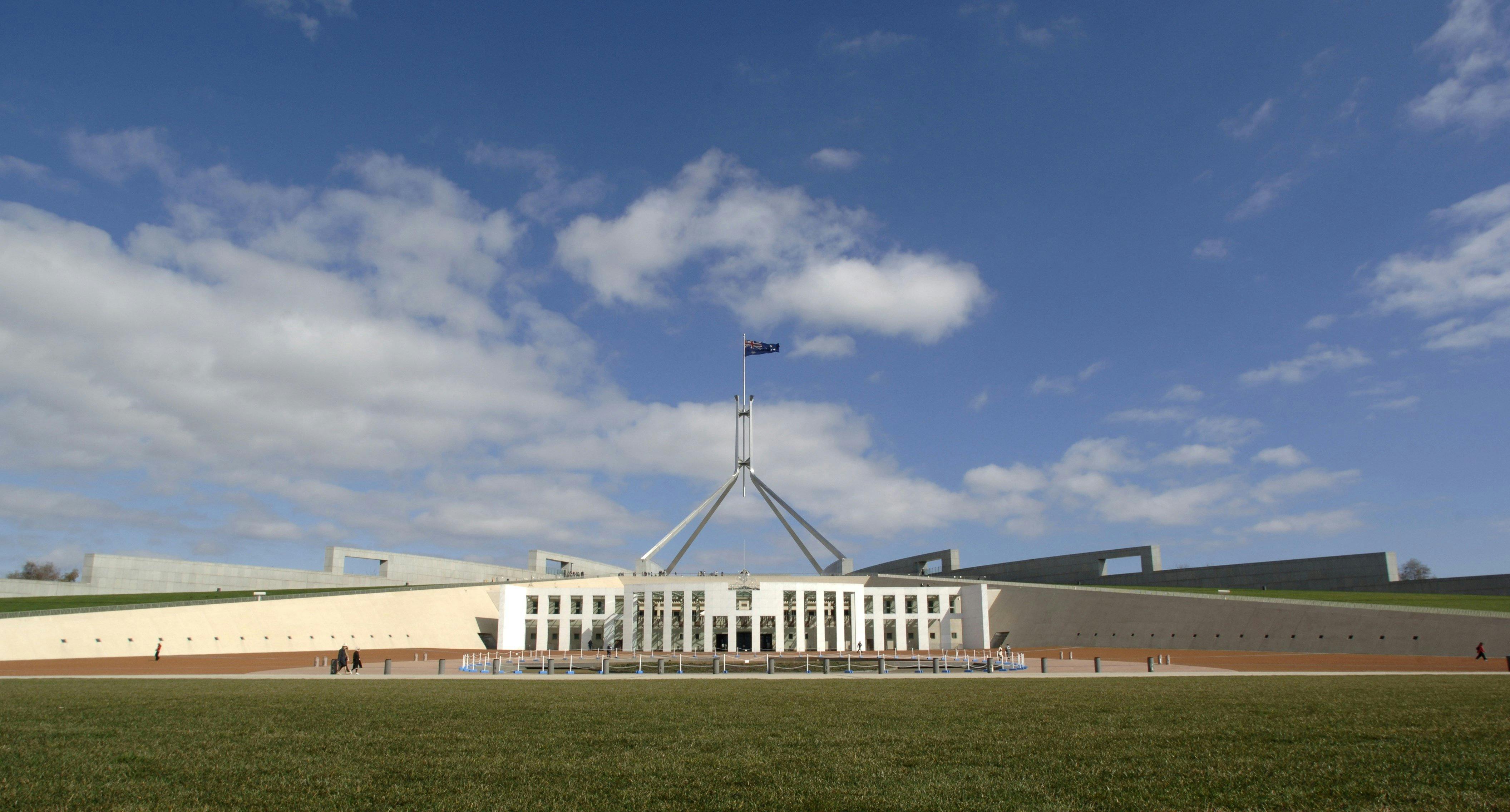 Image showing front view of Parliament House