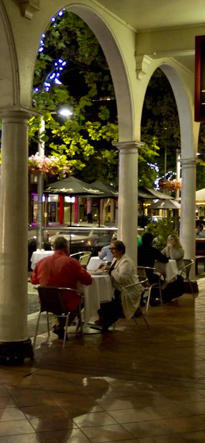 Mezzalira entrance at night