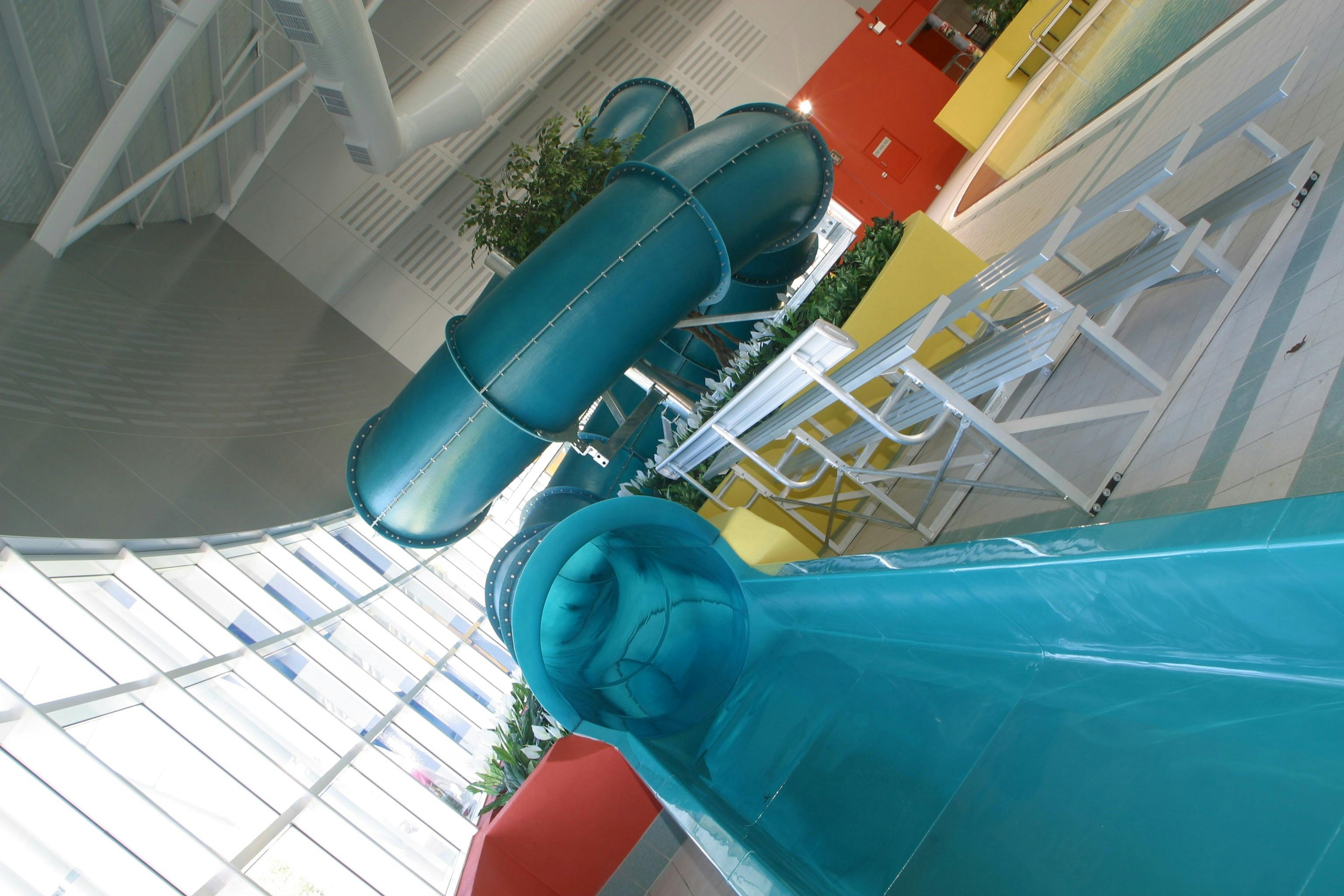The slip and slide at Canberra International Sports and Aquatic Centre