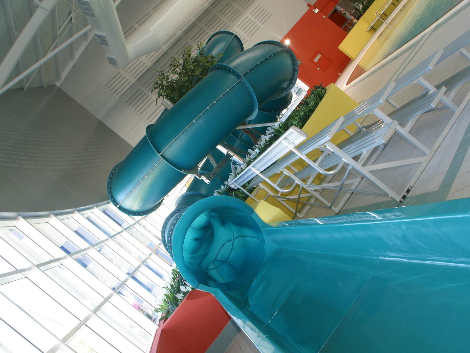 The slip and slide at Canberra International Sports and Aquatic Centre
