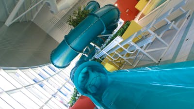 The slip and slide at Canberra International Sports and Aquatic Centre