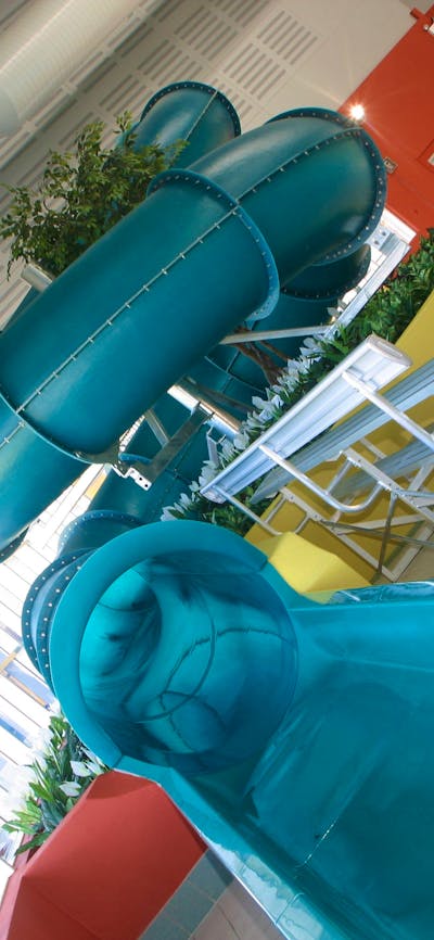 The slip and slide at Canberra International Sports and Aquatic Centre