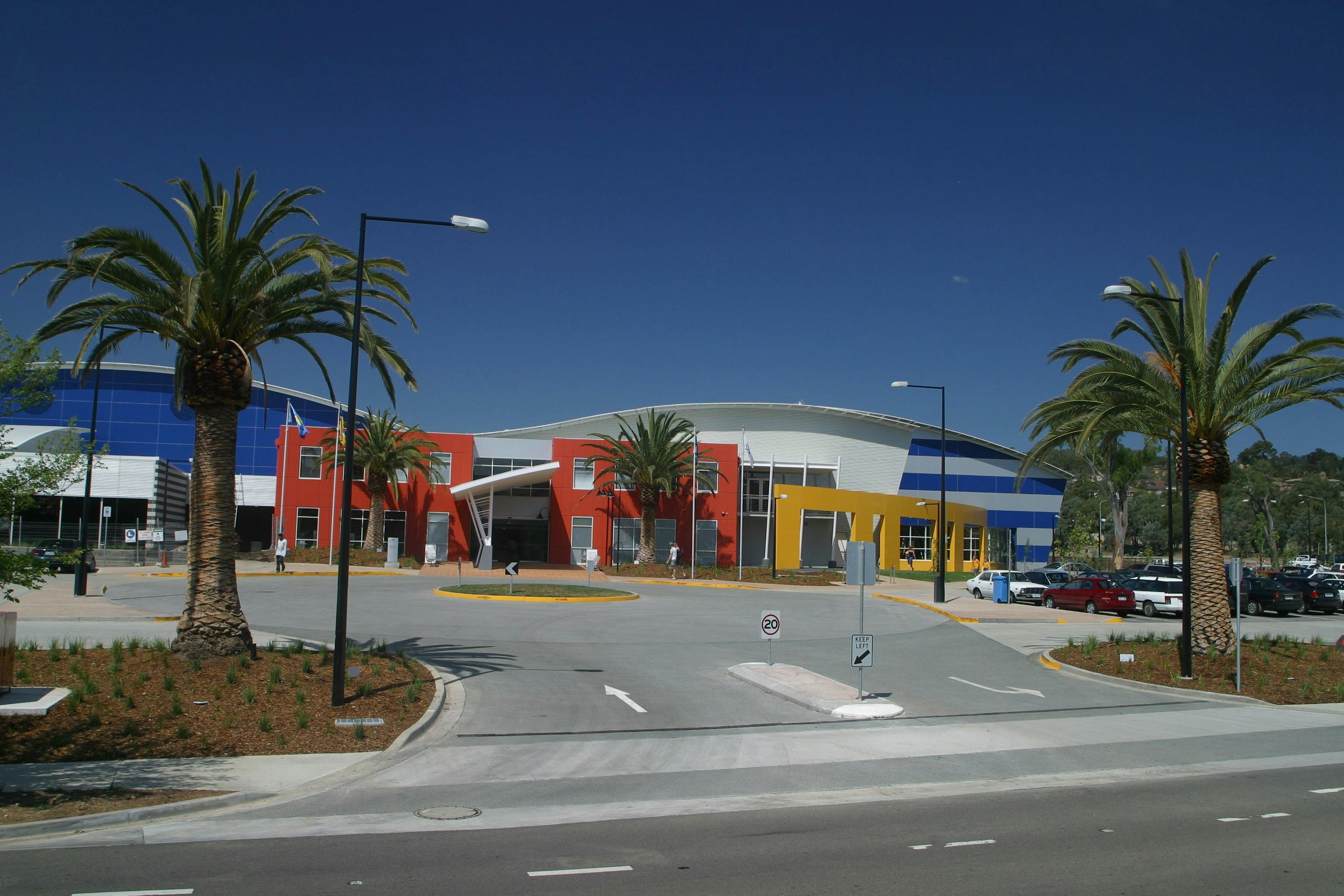 The outside view of Canberra International Sports and Aquatic Centre