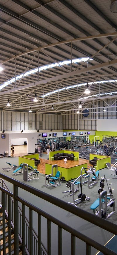 The downstairs equipment area at Canberra International Sports and Aquatic Centre