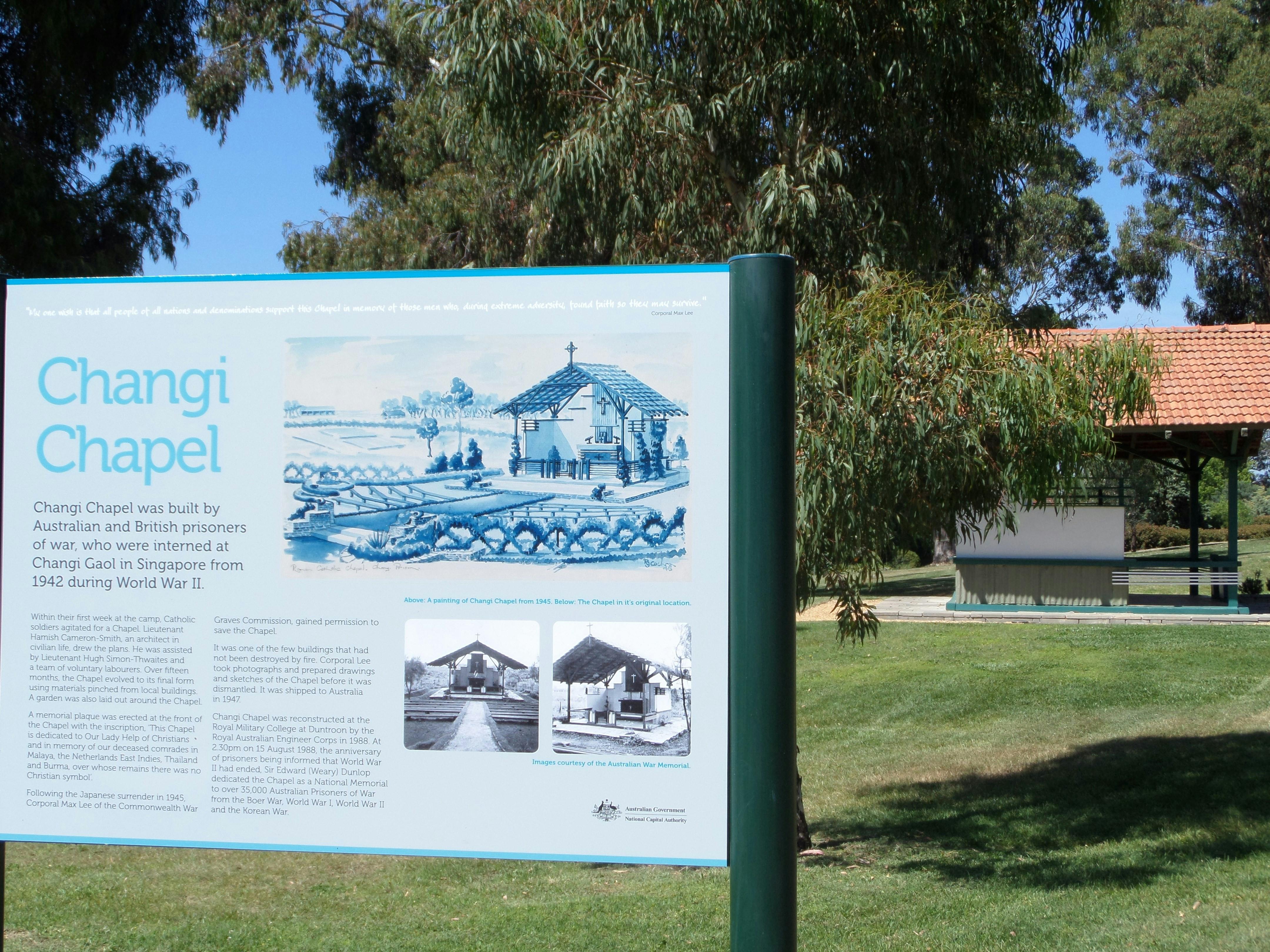 Signage at Changi Chapel