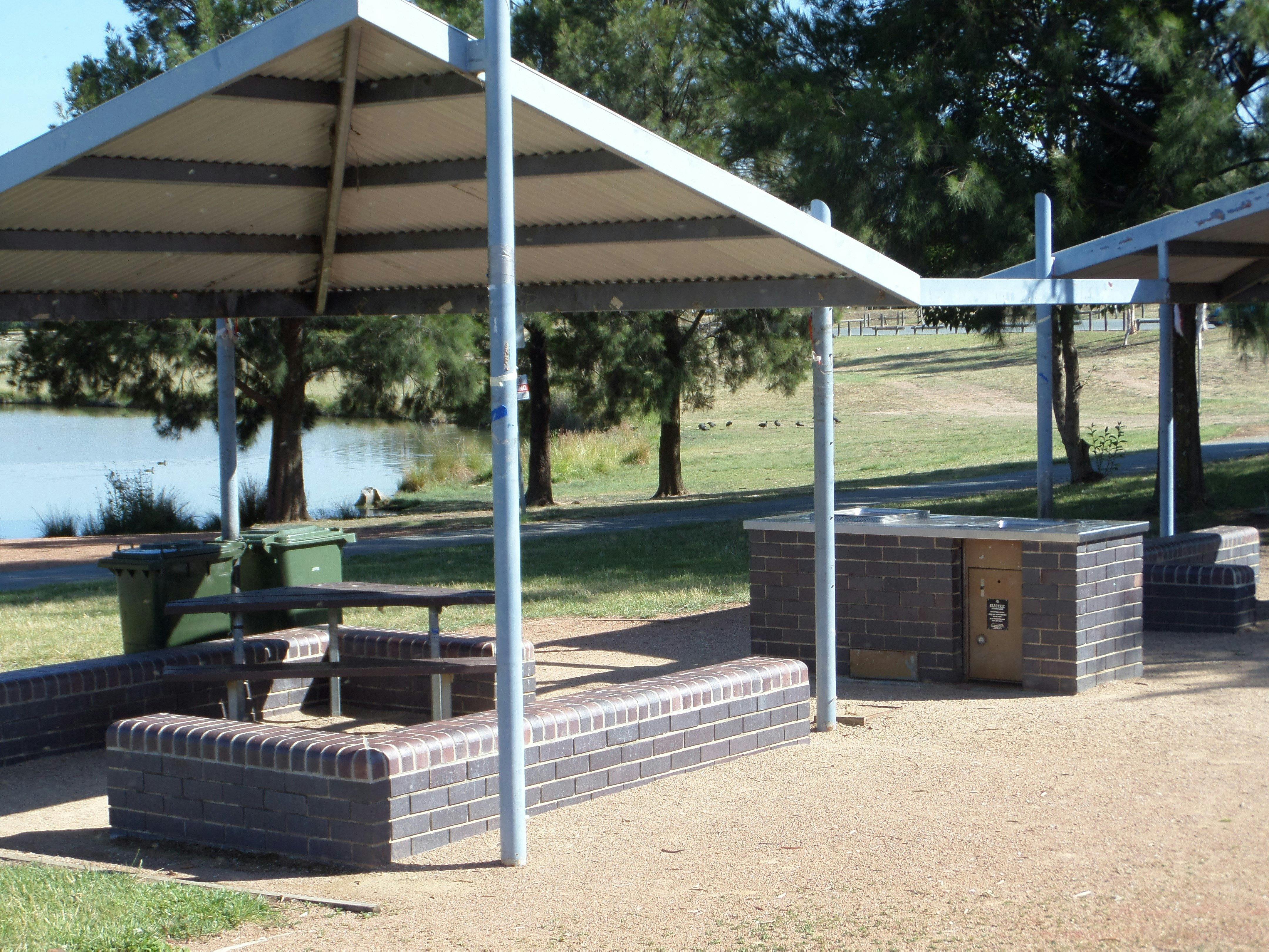 Shaded barbeque area