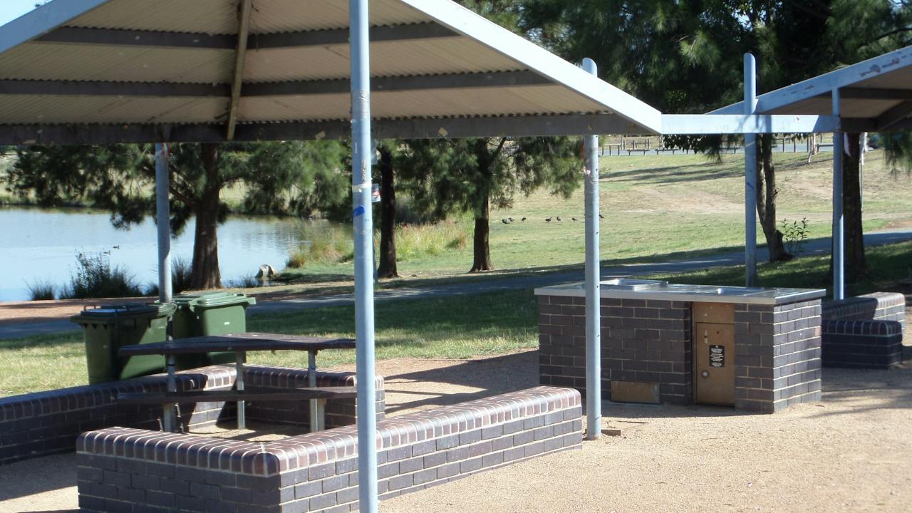 Shaded barbeque areas