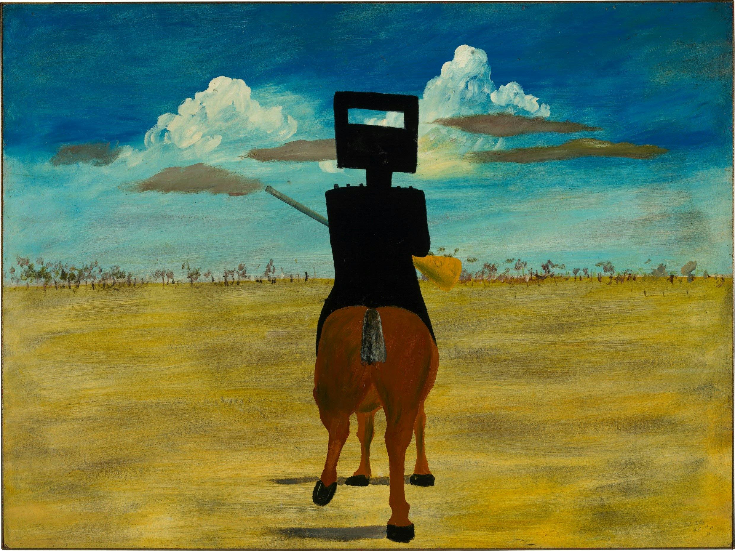 Sidney Nolan, Ned Kelly, 1946, National Gallery of Australia, Canberra. Gift of Sunday Reed, 1977
