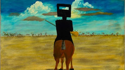 Sidney Nolan, Ned Kelly, 1946, National Gallery of Australia, Canberra. Gift of Sunday Reed, 1977