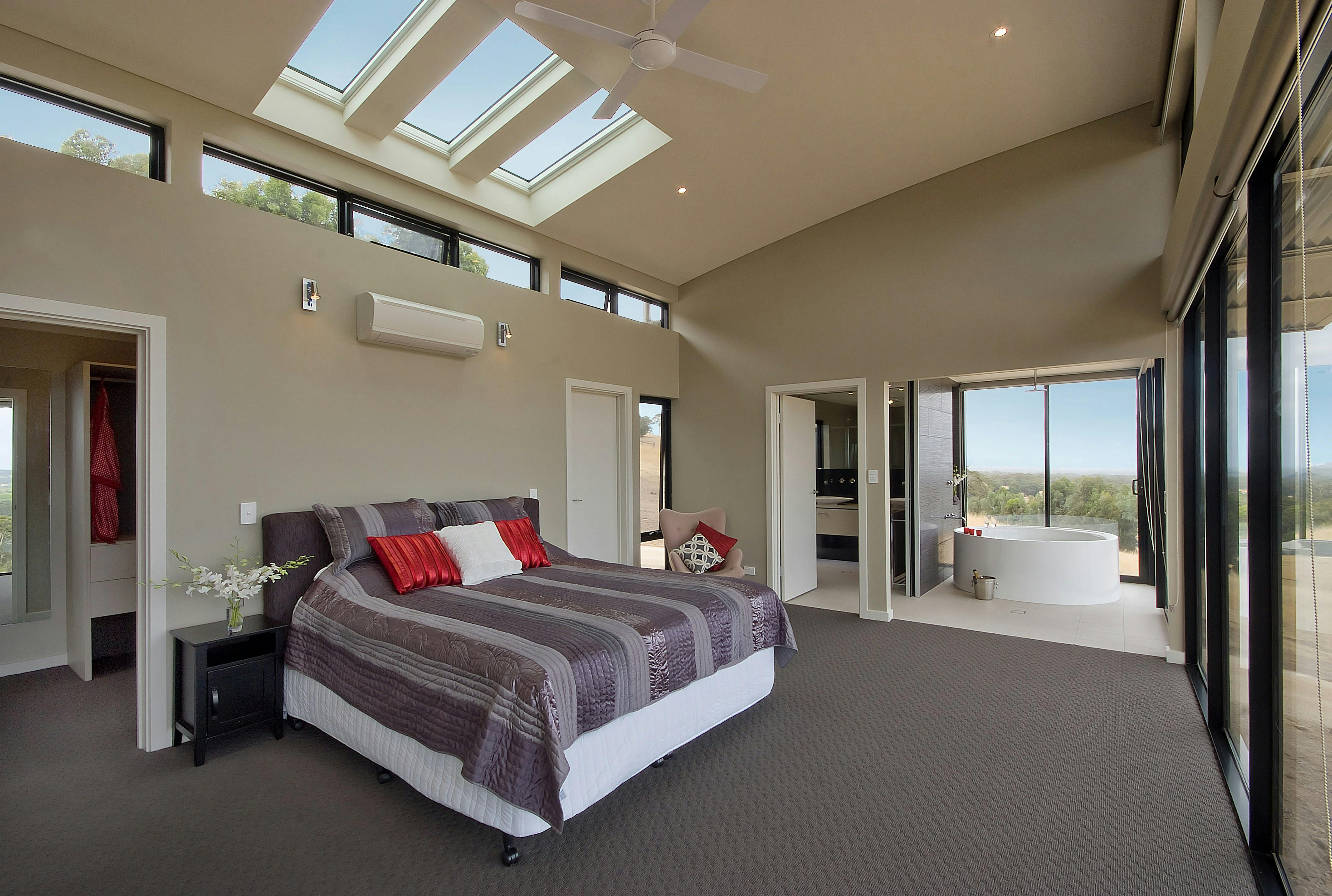 Main Bed Room with the bath with the view.