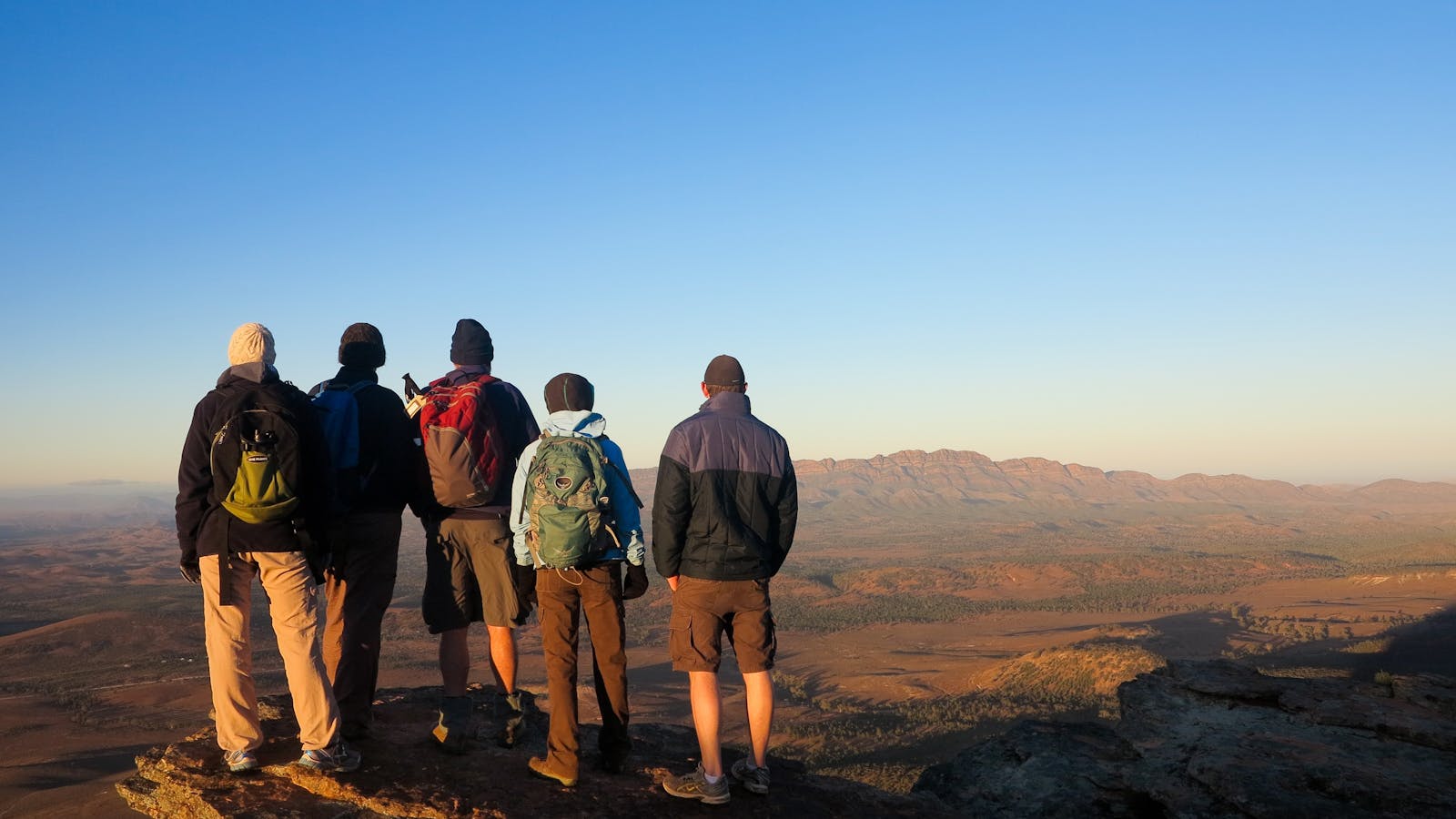 At the top of Rawnsley Bluff at sunrise