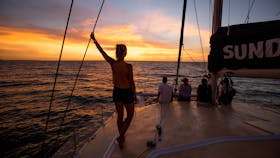Sundancer NT Sailing towards a tropical sunset
