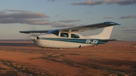 Flight over the desert
