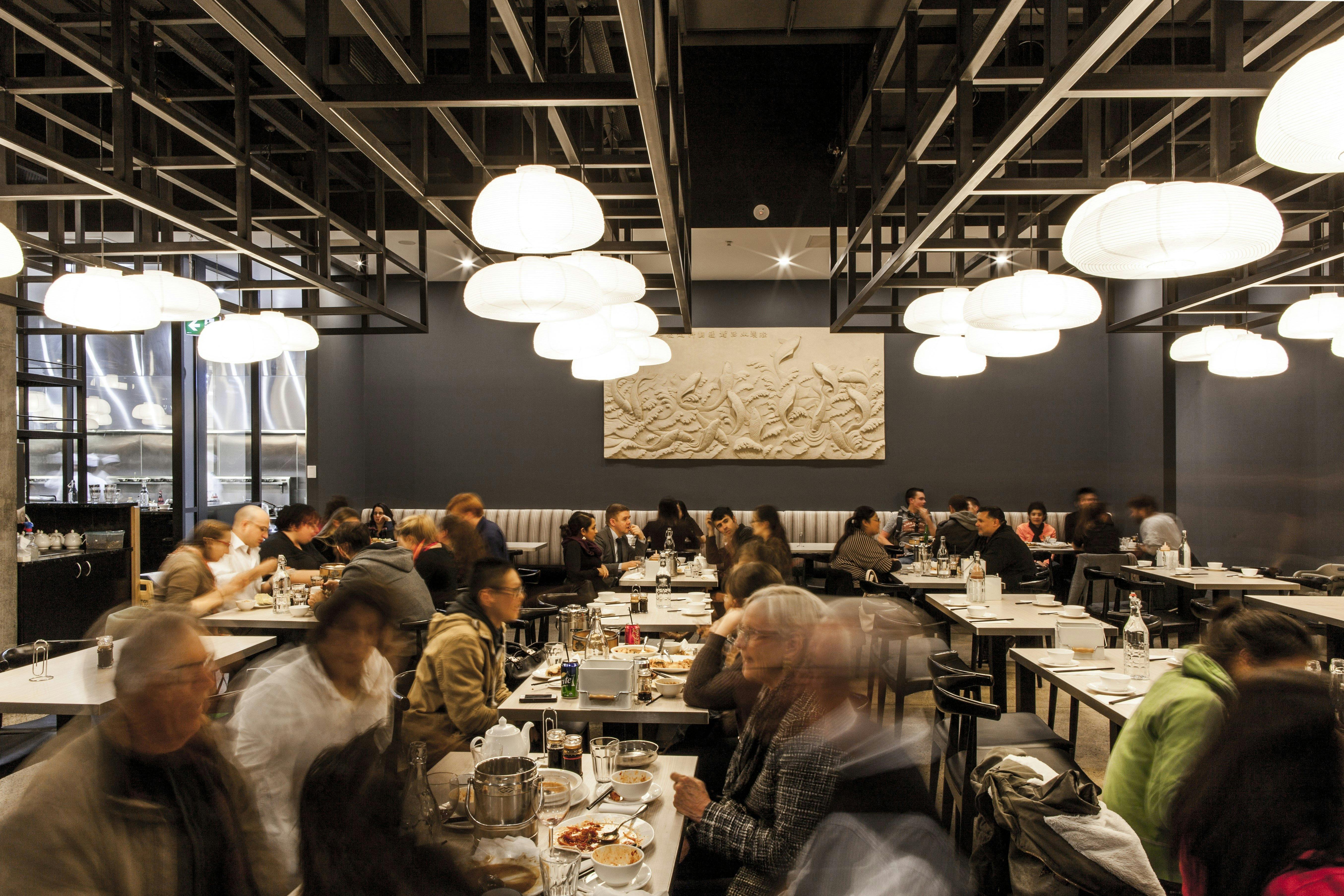 Busy restaurant interior