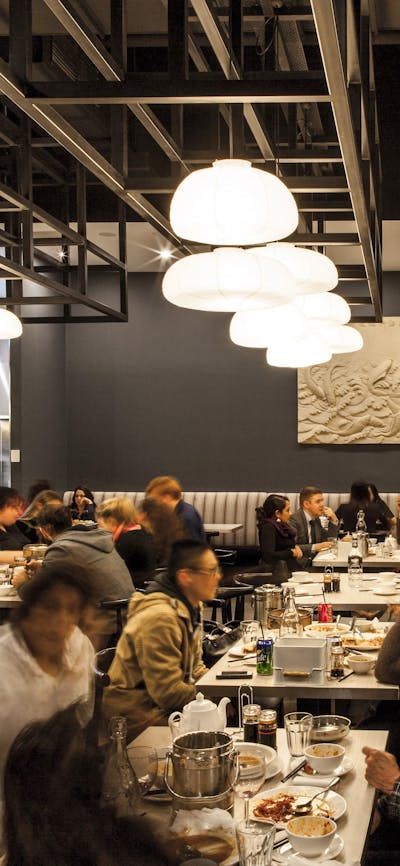 Busy restaurant interior