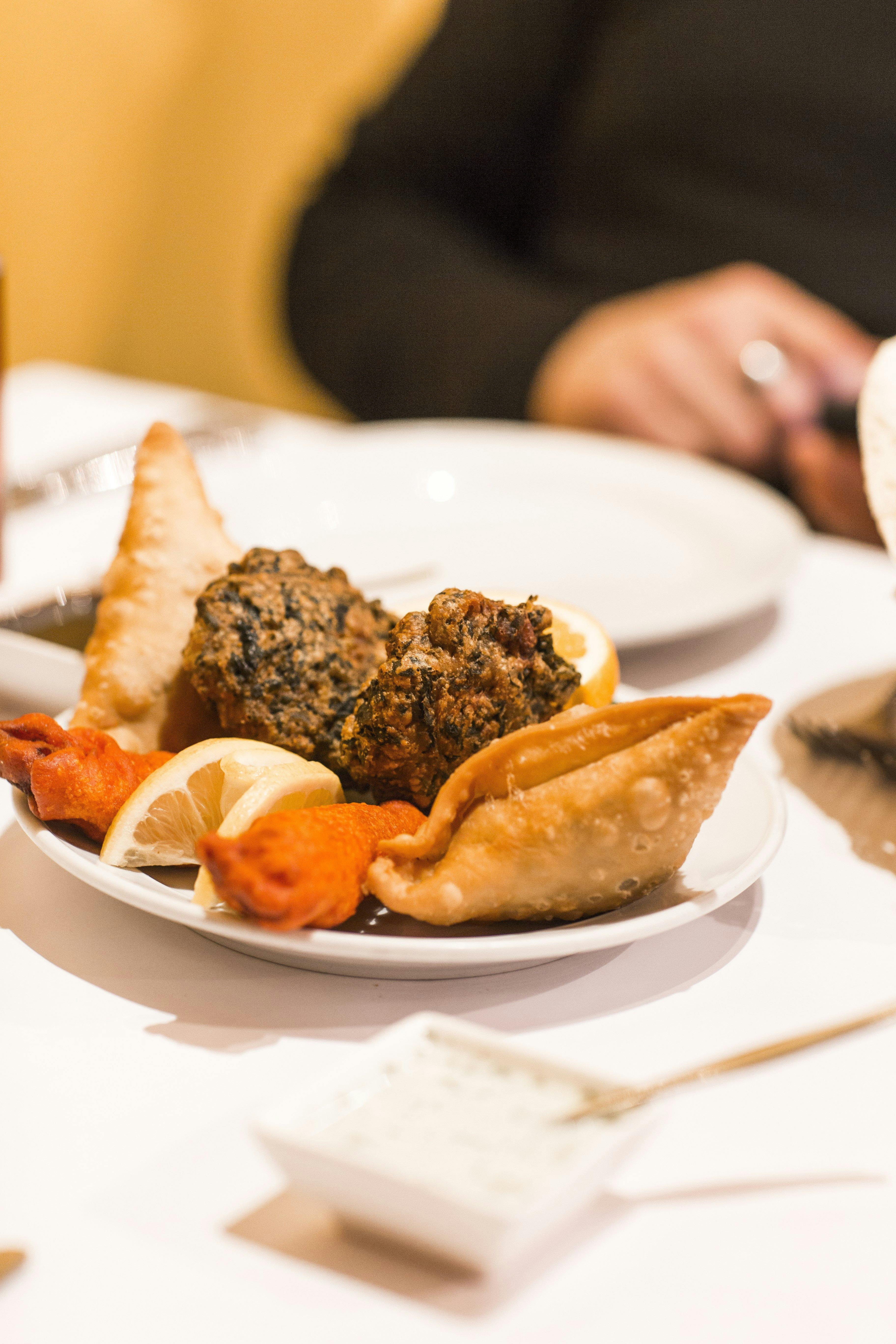 Plate of mixed entrees