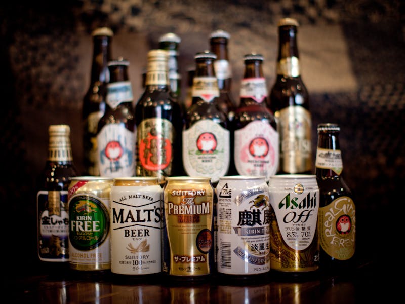 Variety of Japanese beers