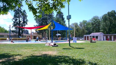 Shaded grass areas at Manuka Pool