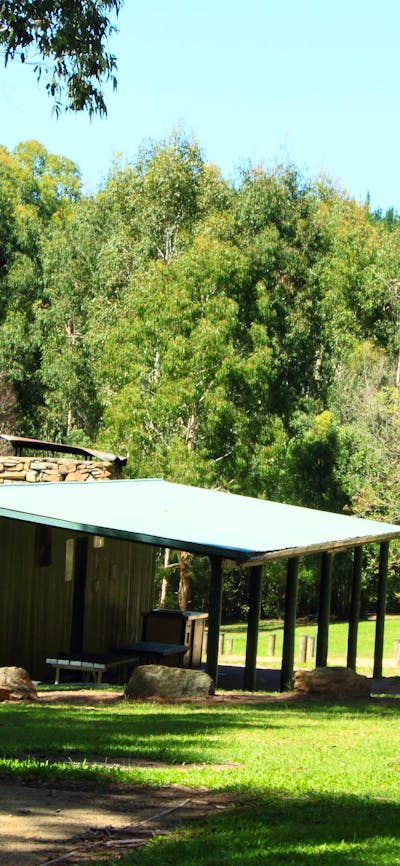 Blue Range Hut set amonst the trees