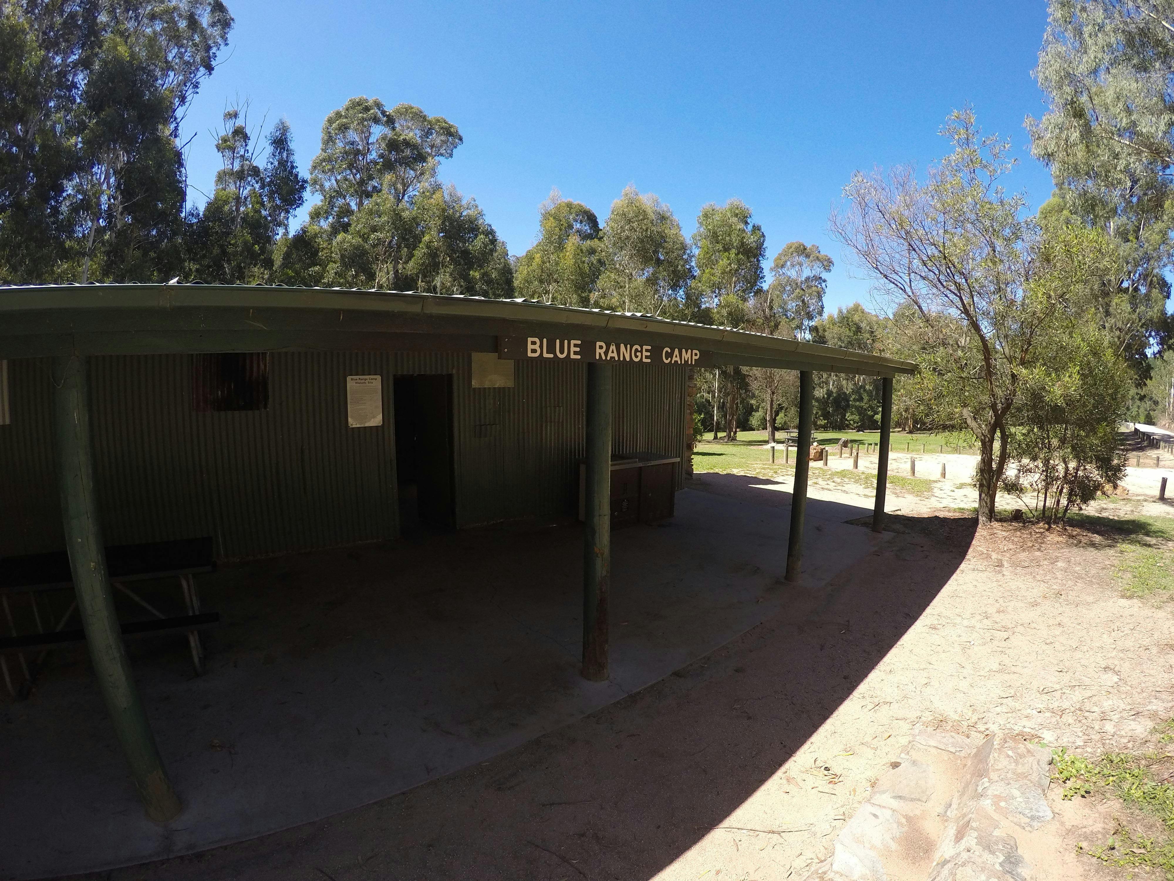 Shady verandah on the hut