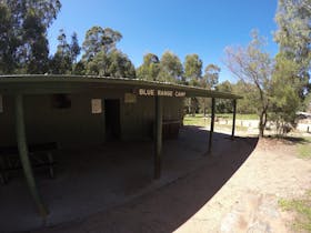 Shady verandah on the hut