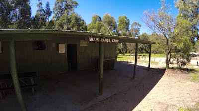 Shady verandah on the hut