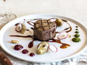 Steak dish at Helix