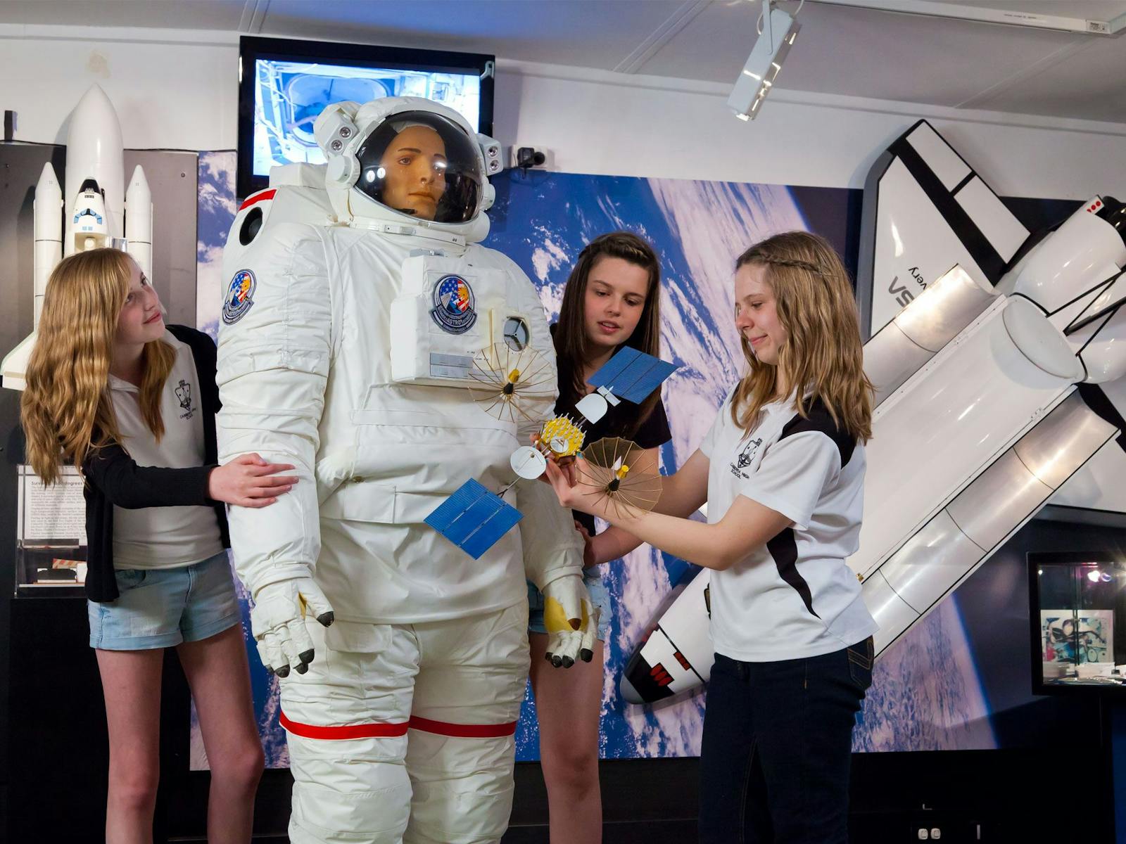 Educational displays in the visitor centre at the Canberra Deep Space Communication Complex