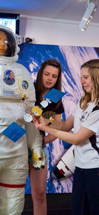 Educational displays in the visitor centre at the Canberra Deep Space Communication Complex