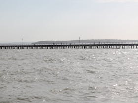 Summer or winter, the pier is always a great walking spot
