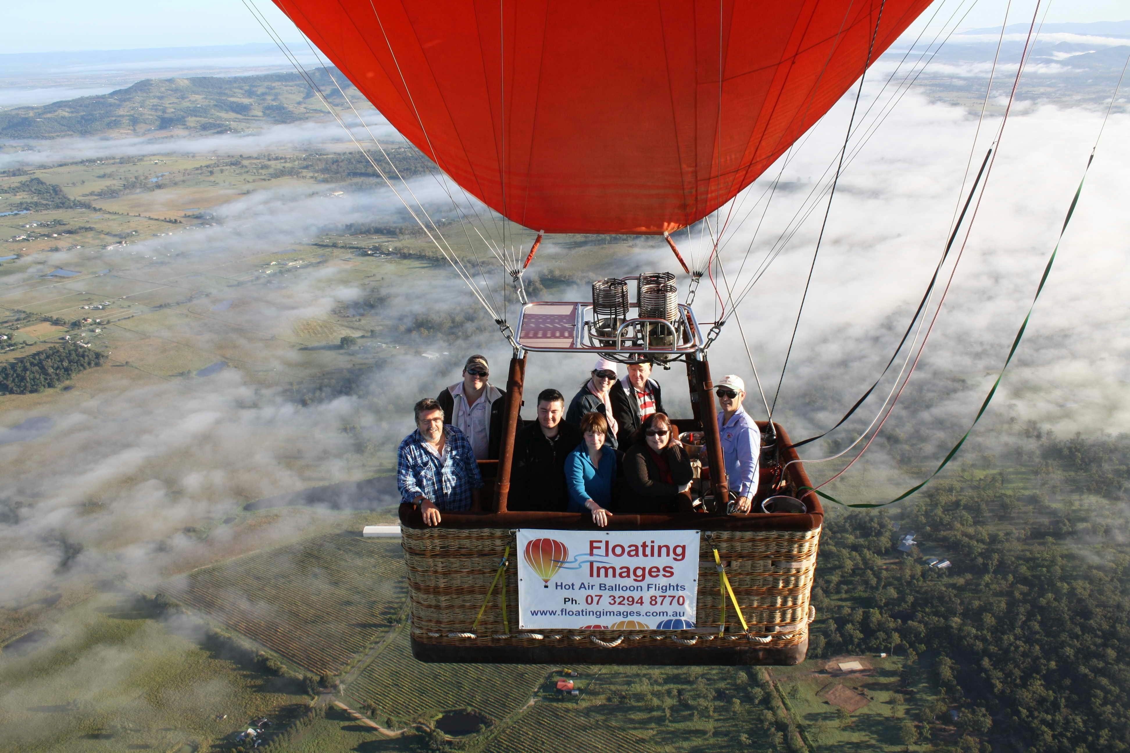 Flying over Somerset countryside with Floating Images