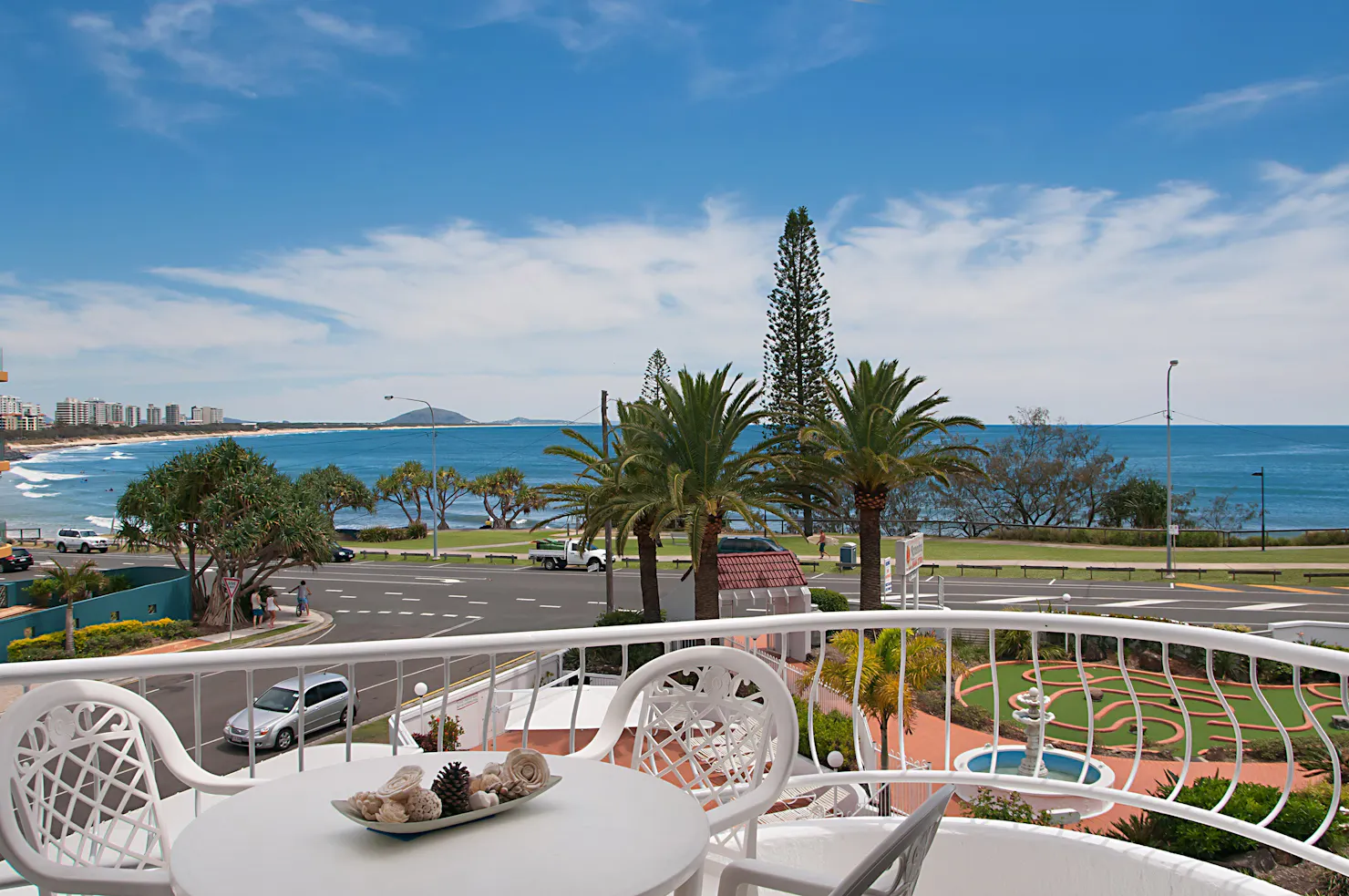 View from top balcony