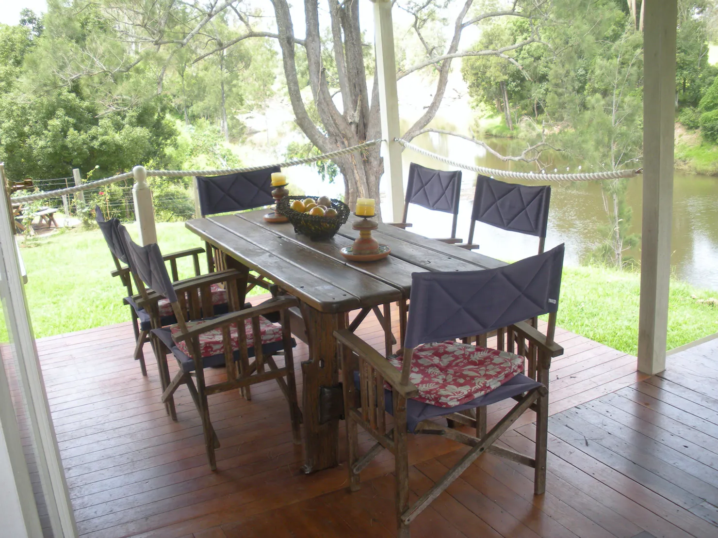 The verandah with sweeping creek views