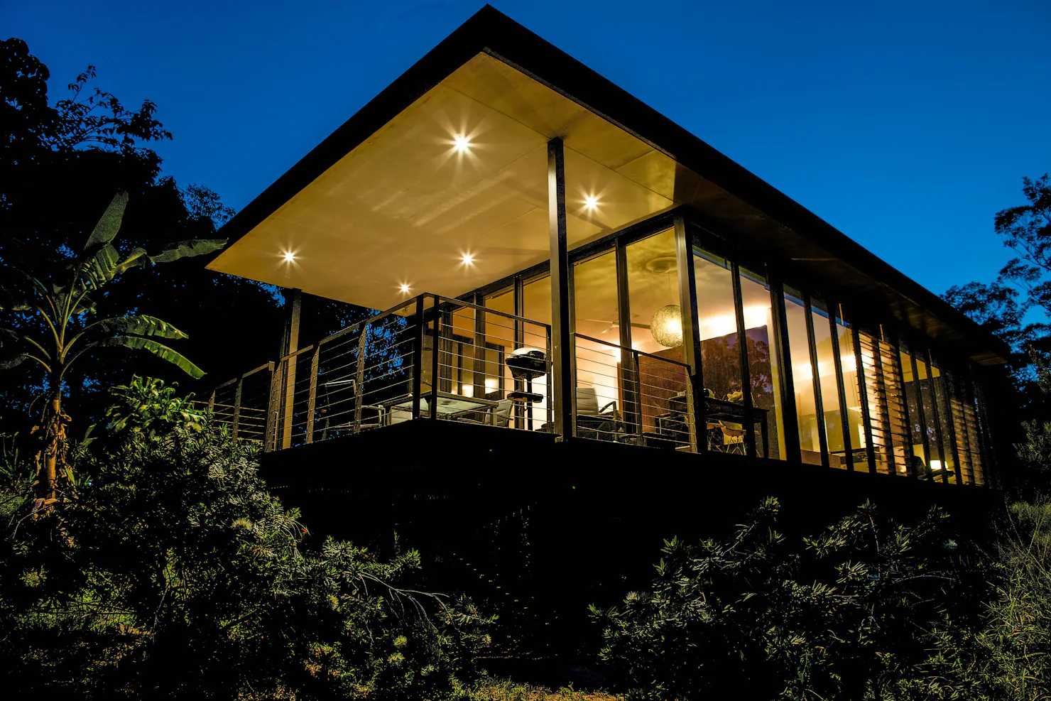 Cottage at night