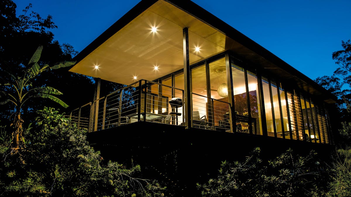 Cottage at night