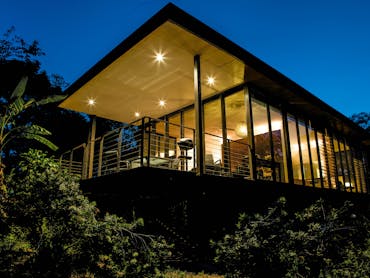 Cottage at night