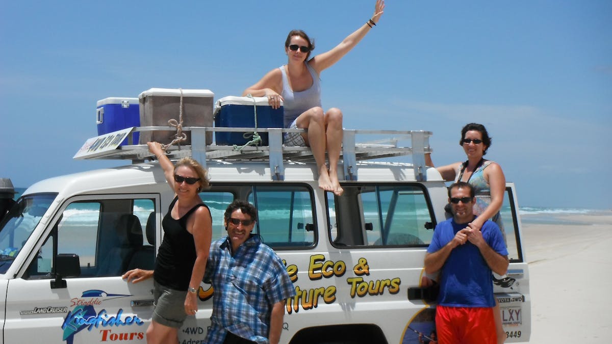 4WDing on deserted beach on the beautiful North Stradbroke Island. Make it your Island destination.