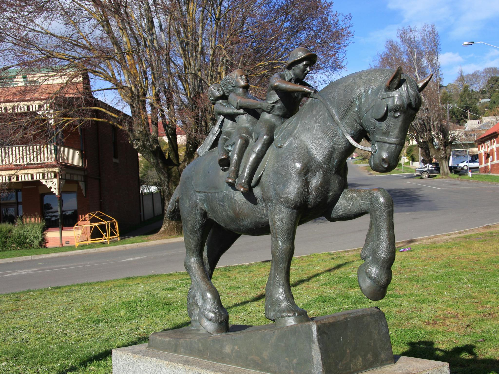 Riding to school - Daylesford