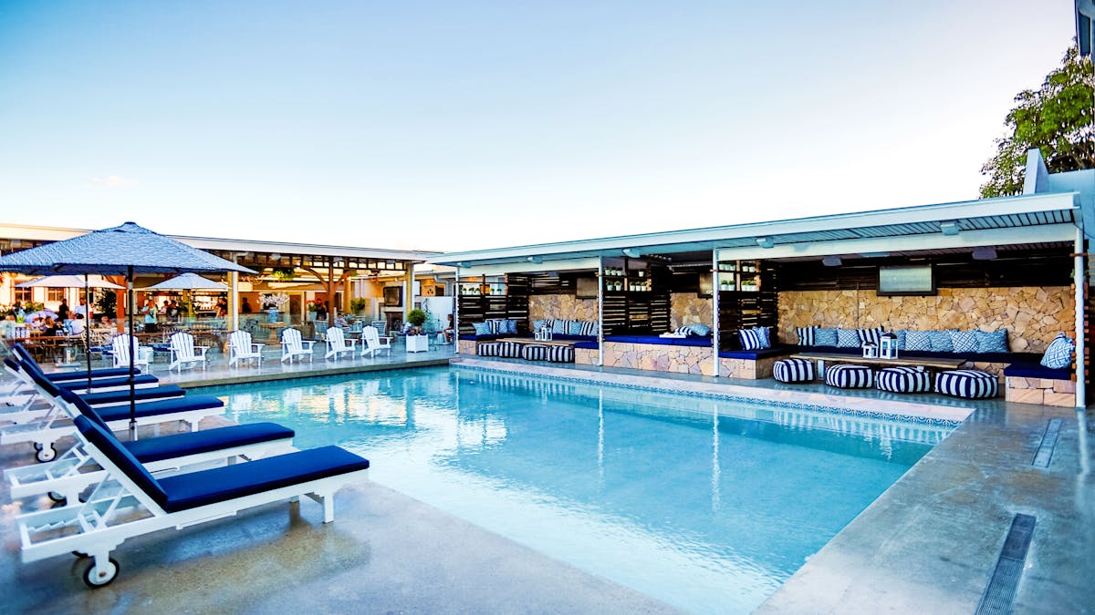 Rambutan's centralised rooftop pool, bar & restaurant area