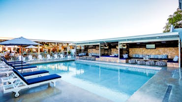 Rambutan's centralised rooftop pool, bar & restaurant area