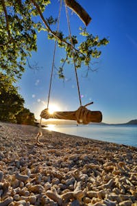 Swinging on Fitzroy Island