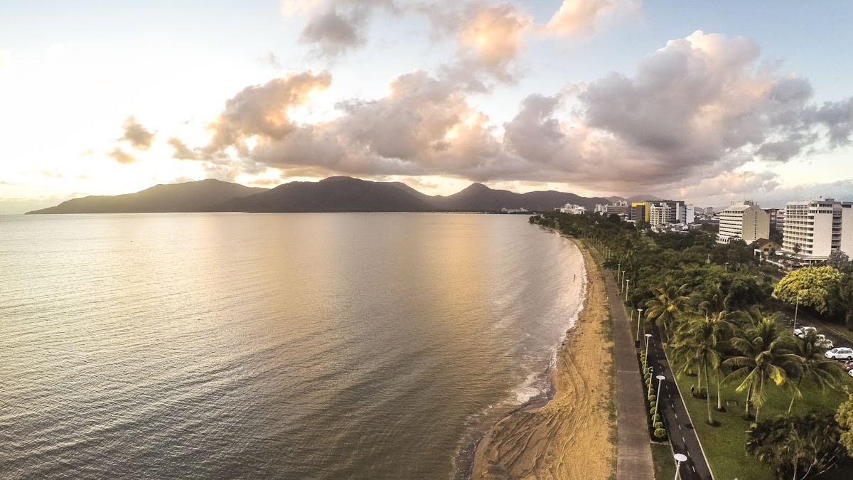 Cairns esplanade from the air