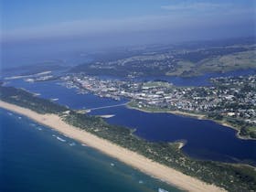 Aerial View of Lakes Entrance