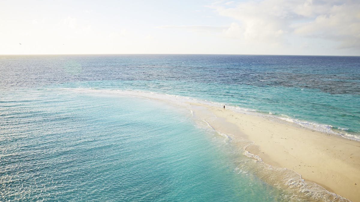 Sand cay on the Great Barrier Reef off Cairns